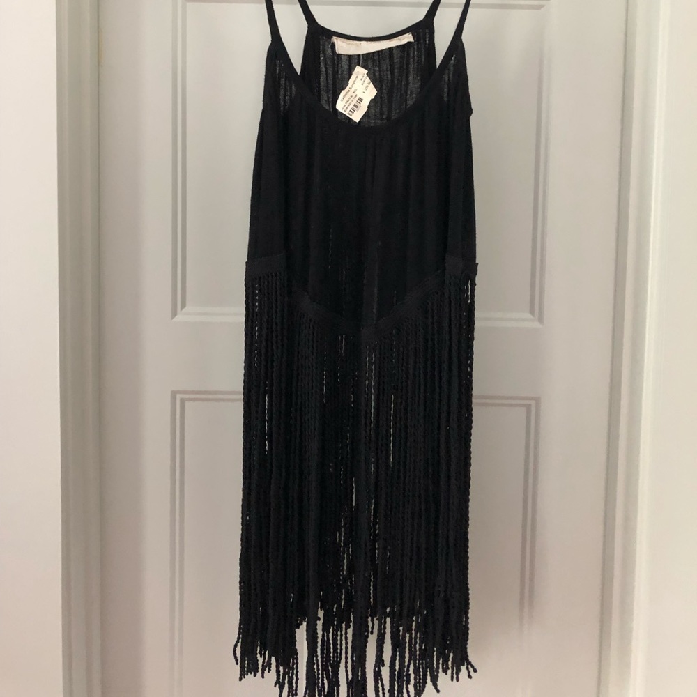 Jen's Pirate Booty Black Fringe Top